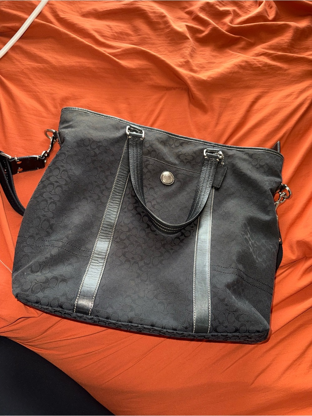 Coach Voyage Monogram Messenger Tote/ Weekender Bag